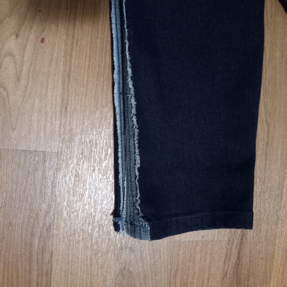Joseph Ribbkoff 6 Reverse Side Fray Stripe Skinny Stretch Jeans - Picture 2 of 16